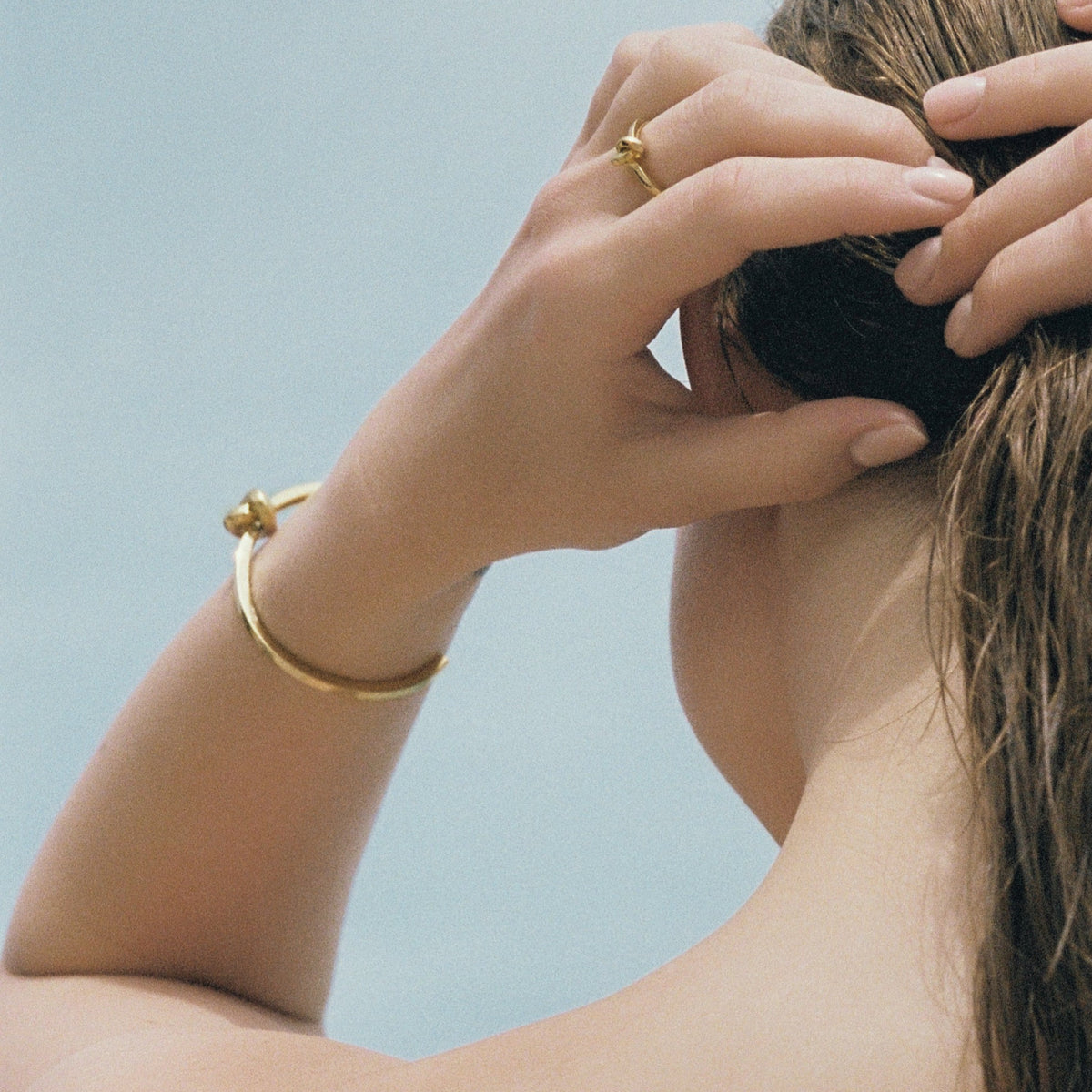 Gold-Plated Silver Open Knot Bracelet