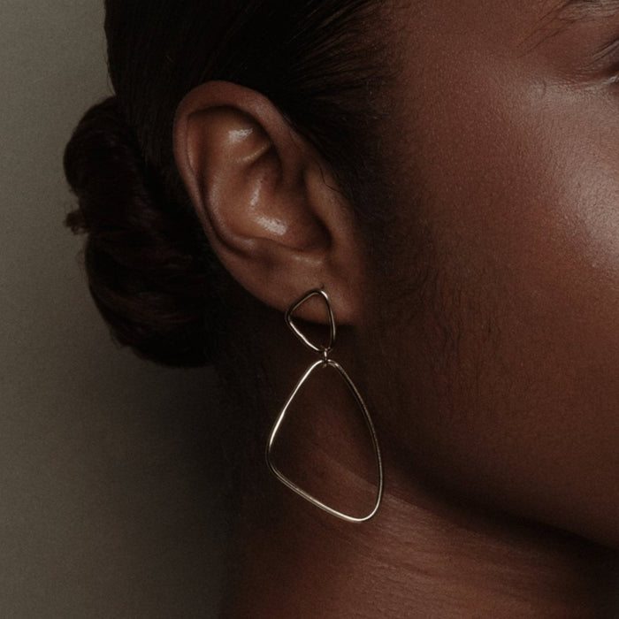 Gold-Plated Silver Héméra Nue Earrings by Aurore Havenne