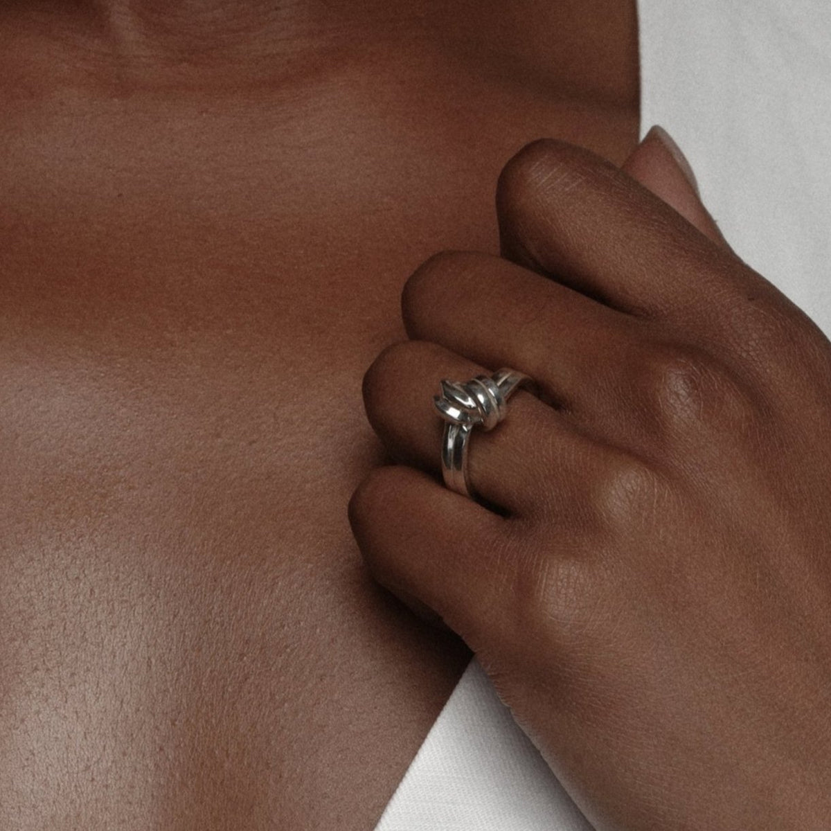 Bague double nœuds par la créatrice Aurore Havenne