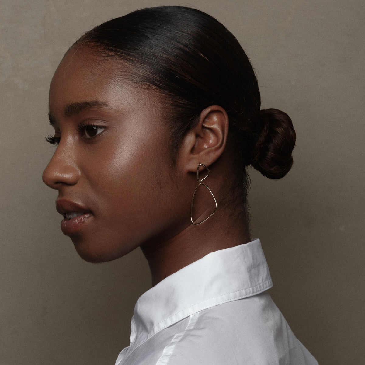 Gold-Plated Silver Héméra Nue Earrings by Aurore Havenne