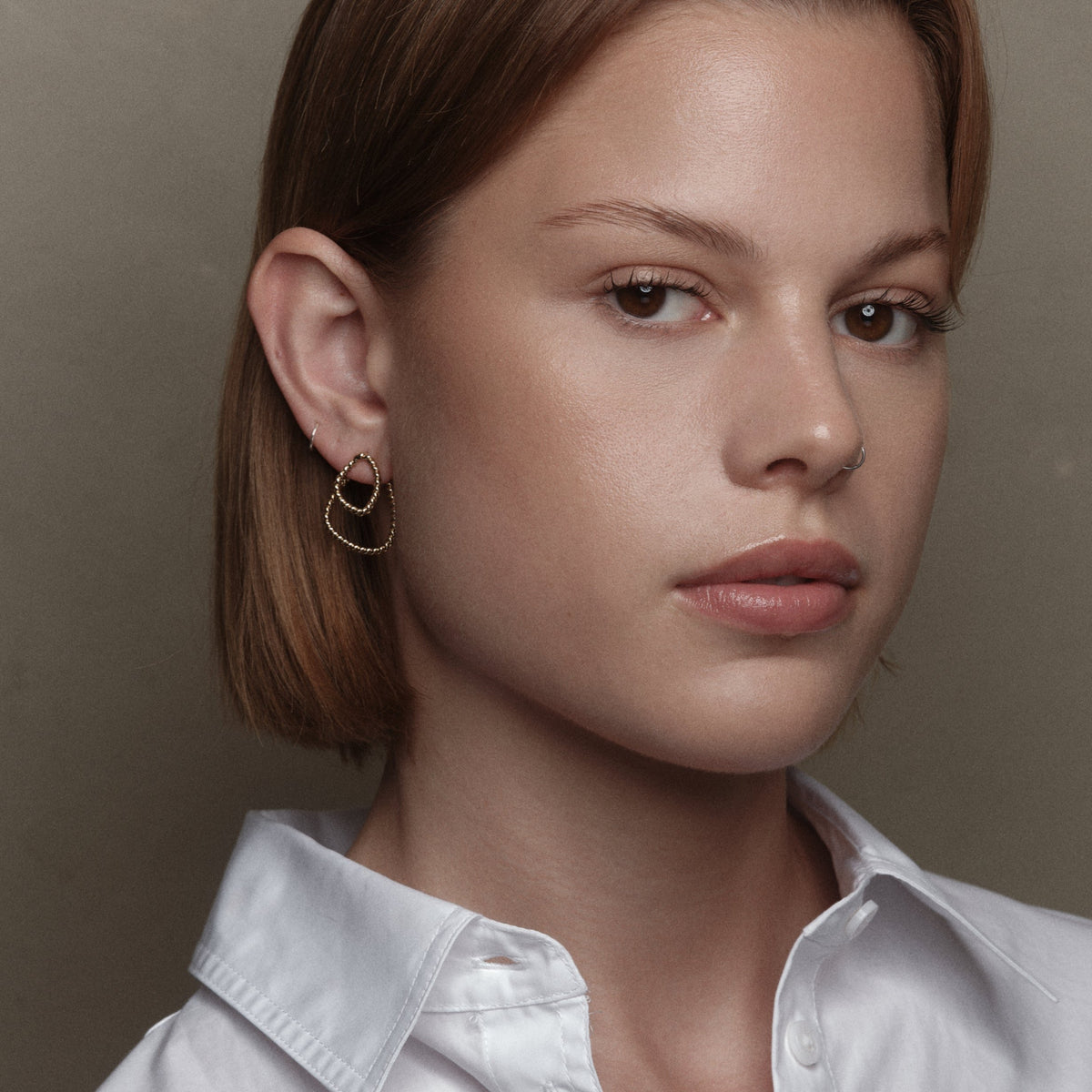 Gold-Plated Silver Héméra Ombrée Earrings Twist by Aurore Havenne