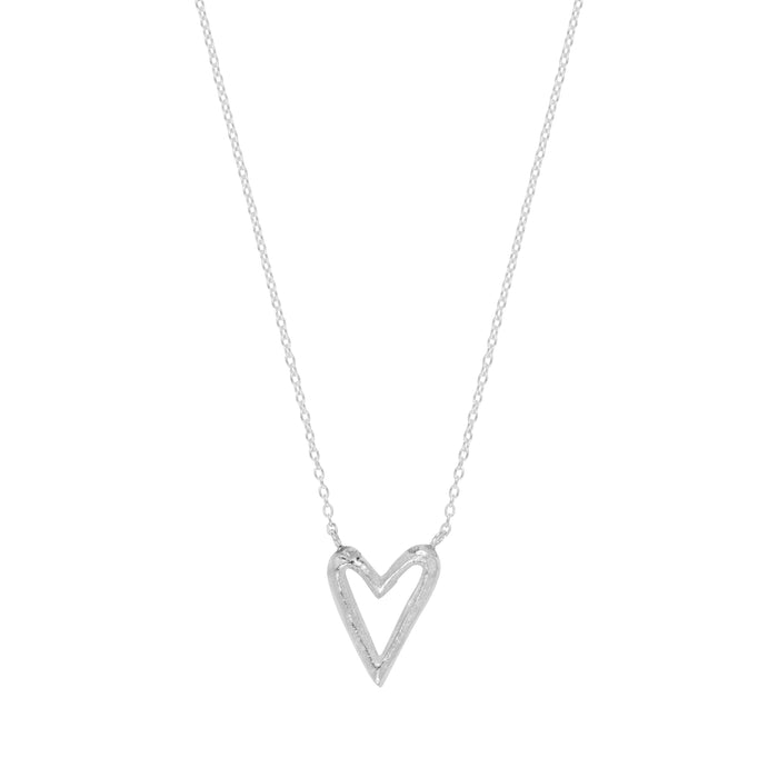 Sterling Silver Small Heart Necklace by Aurore Havenne