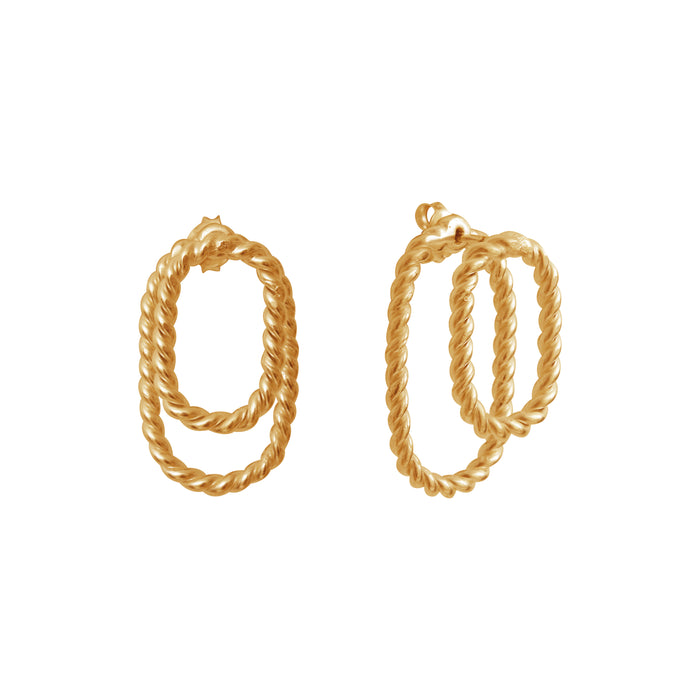 Gold-Plated Silver Aphéléia Ombrée Earrings Twist by Aurore Havenne