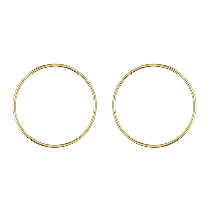 Gold-Plated Silver Large Circle Earrings by Aurore Havenne