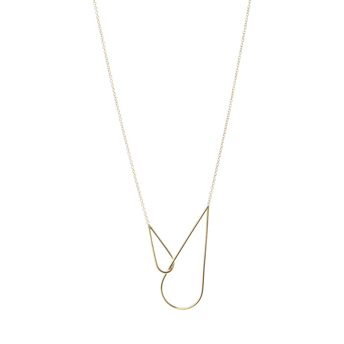 Gold-Plated Silver Raindrops Necklace by Brussels jewelry designer Aurore Havenne, a best-seller of the brand