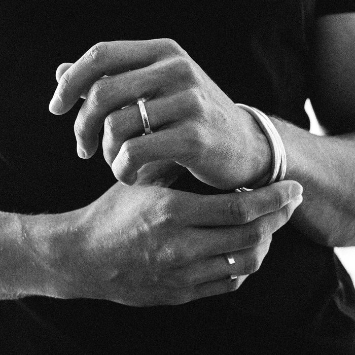 Bague Wire en argent plaqué or 3 mm, bijou intemporel unisexe bijoux homme et femme