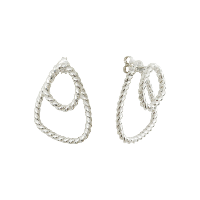 Silver Héméra Ombrée Earrings Twist by Aurore Havenne