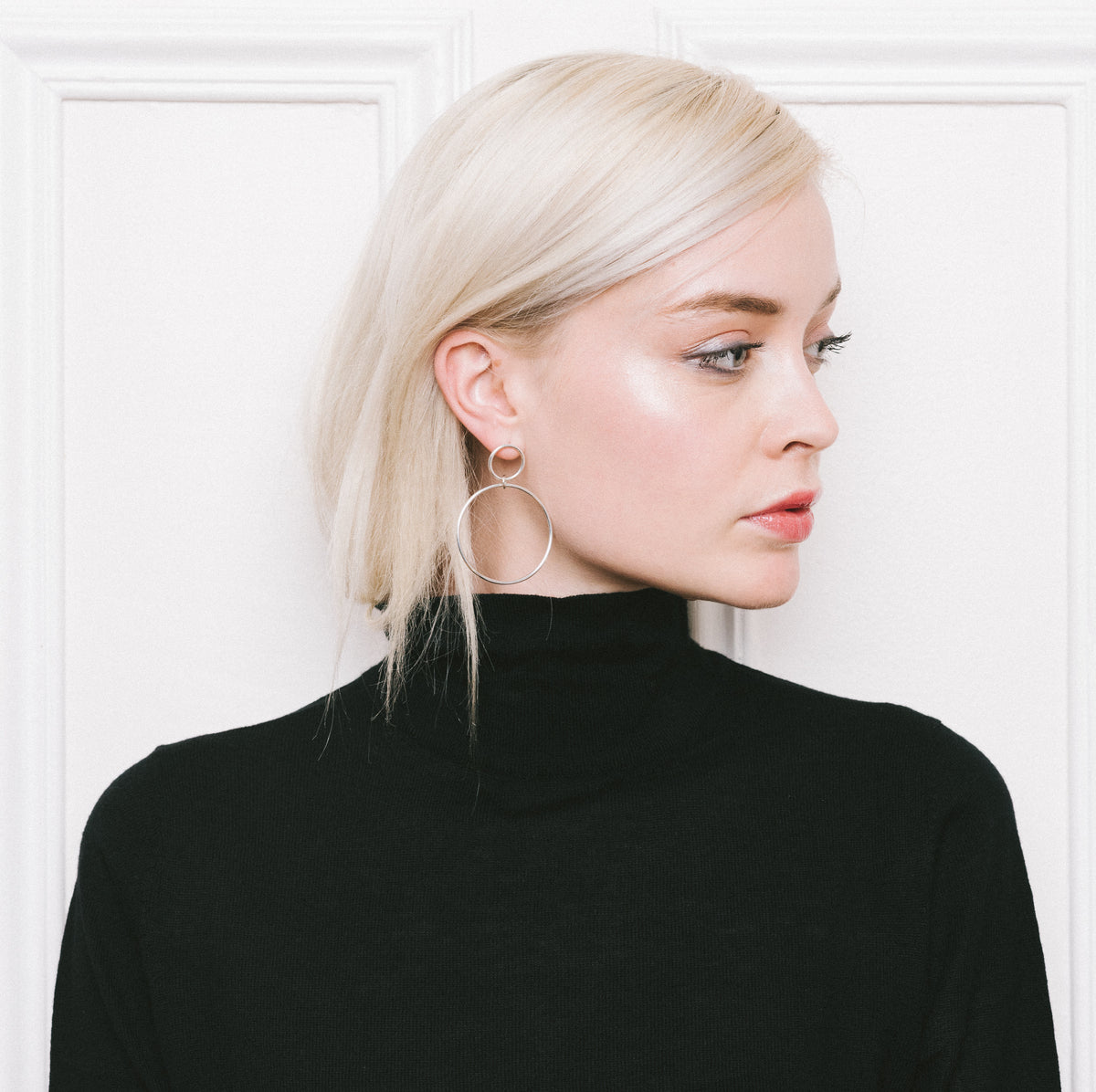 Silver Calista Nue Earrings by Aurore Havenne