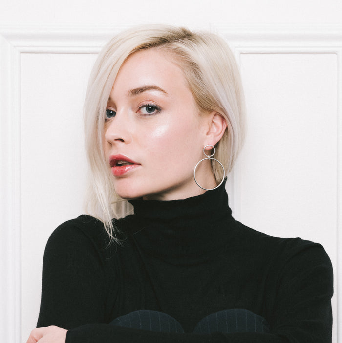 Silver Calista Nue Earrings by Aurore Havenne