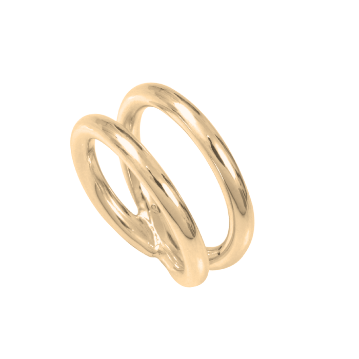 Gold-Plated Silver Infinity Ring n°1 by Aurore Havenne