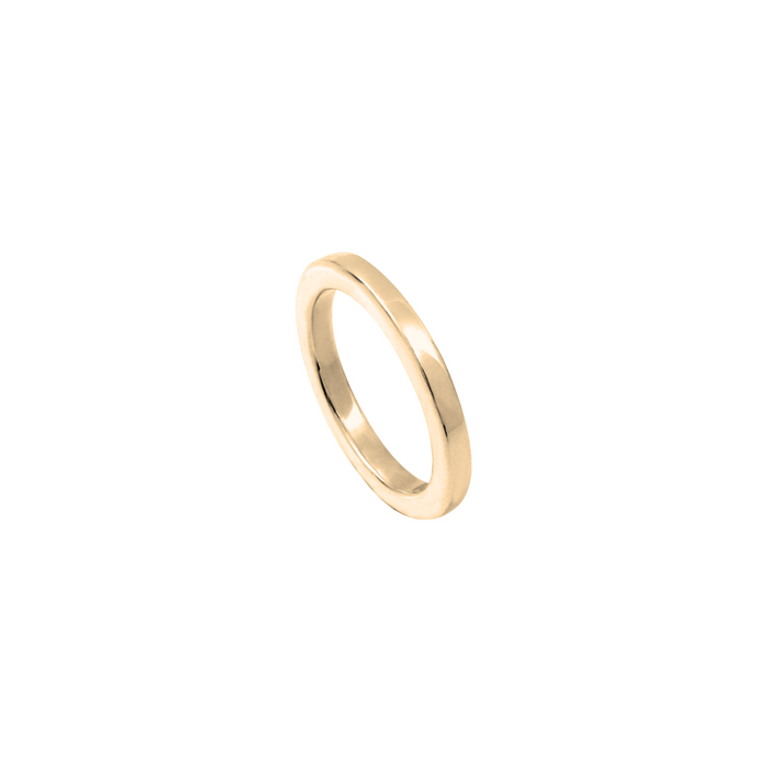 Gold-Plated Silver Wire Closed Ring 3mm by Aurore Havenne