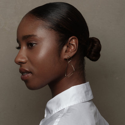 Gold-Plated Silver Héméra Nue Earrings by Aurore Havenne