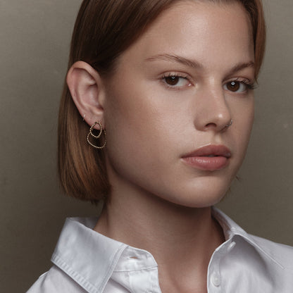 Gold-Plated Silver Héméra Ombrée Earrings Twist by Aurore Havenne