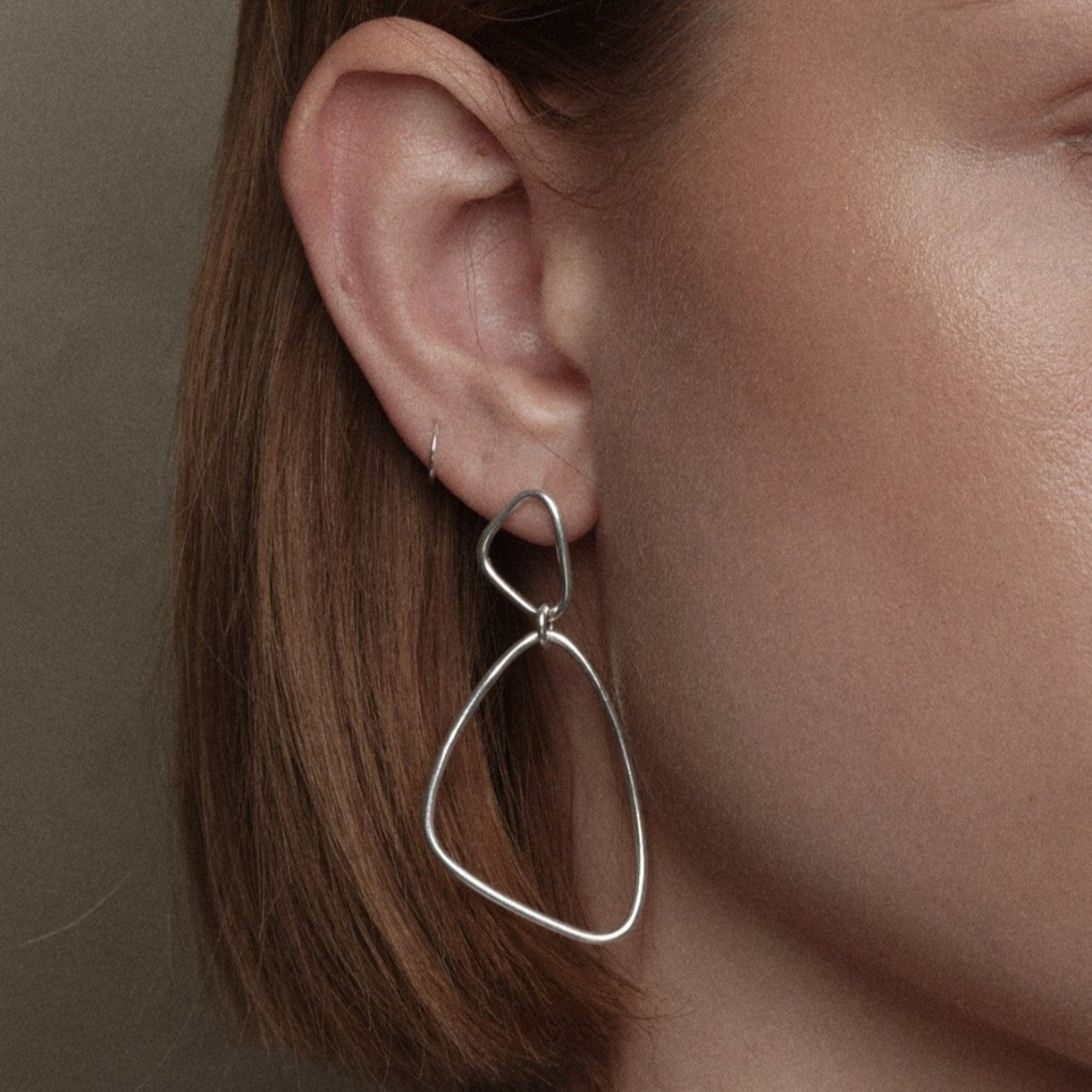 Silver Héméra Nue Earrings by Aurore Havenne