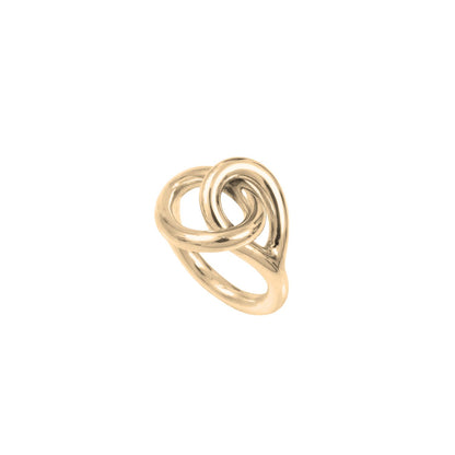 Gold-Plated Silver Crossing Raindrops Ring