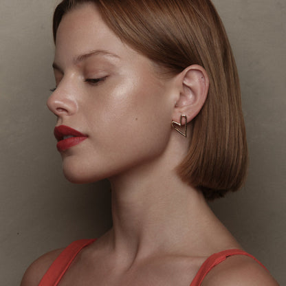 Gold-Plated Silver Big Heart Earrings by Aurore Havenne