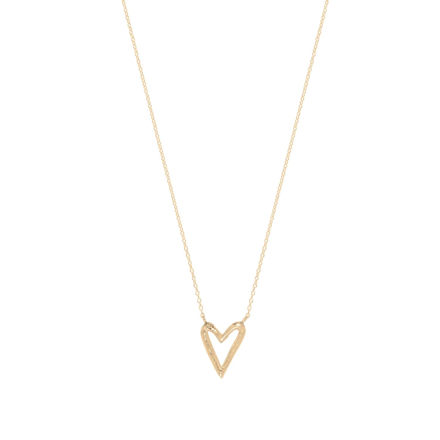 Gold-Plated Silver Small Heart Necklace by Aurore Havenne