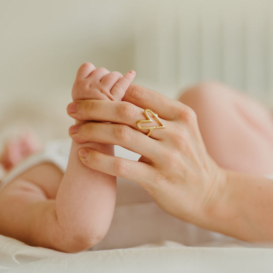 Gold-Plated Silver Heart Ring