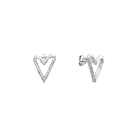 Silver Small Heart Earrings