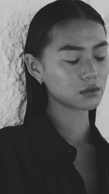 Silver Small Heart Earrings