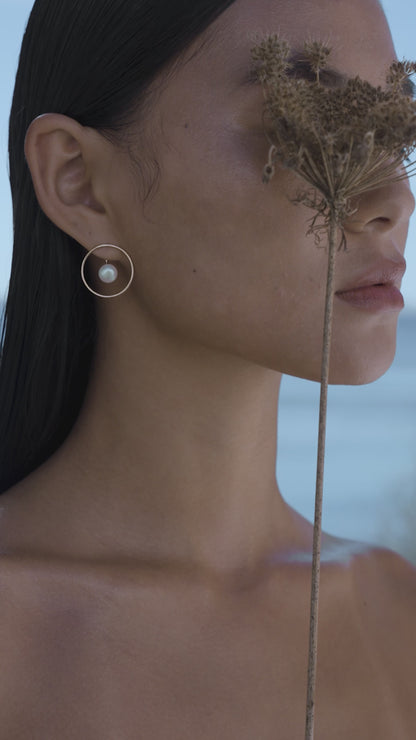 Silver And Freshwater Pearl Calliope Earrings
