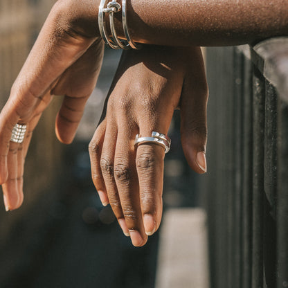 Silver Wire Open Ring 4mm by Aurore Havenne