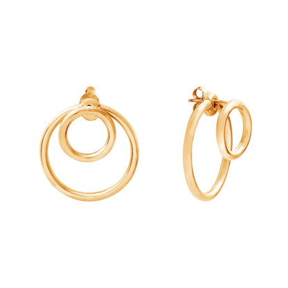 Boucles d'oreilles Calista ombrée pour un style sophistiqué, en vermeil, graphiques et minimalistes