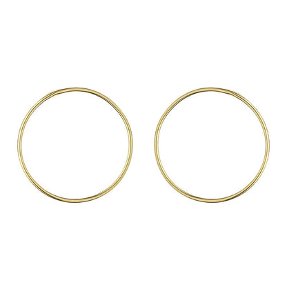 Gold-Plated Silver Large Circle Earrings by Aurore Havenne