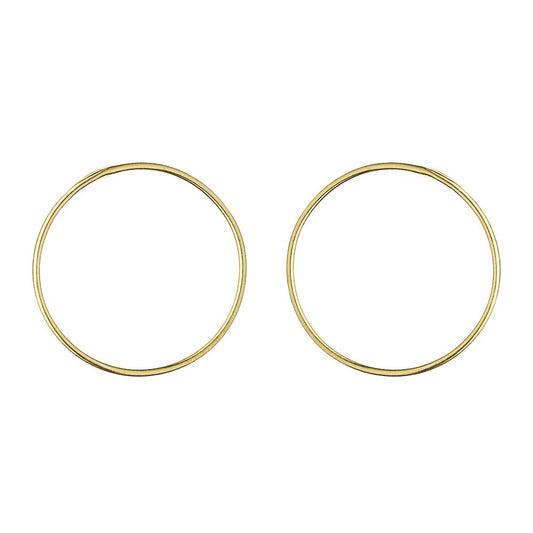 Gold-Plated Silver Large Circle Earrings by Aurore Havenne