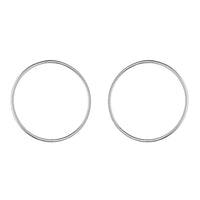Silver Large Circle Earrings