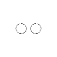 Silver Small Circle Earrings