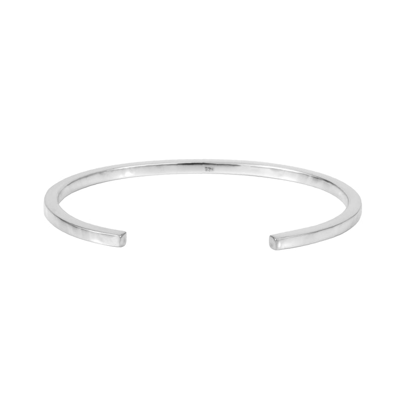 Silver Wire Open Bracelet 3mm