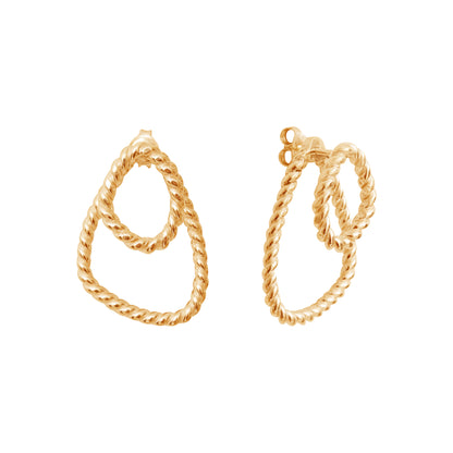 Gold-Plated Silver Héméra Ombrée Earrings Twist by Aurore Havenne