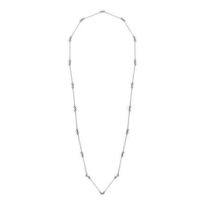 Silver Lou Necklace 70cm by Belgian jewelry brand Aurore Havenne