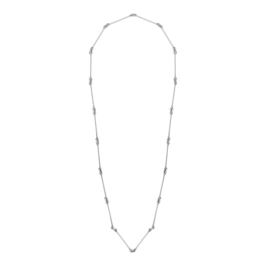 Silver Lou Necklace 70cm by Belgian jewelry brand Aurore Havenne
